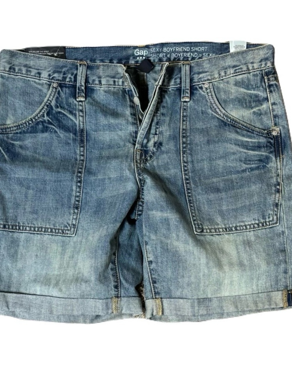 GAP Light Blue Denim Boyfriend Shorts